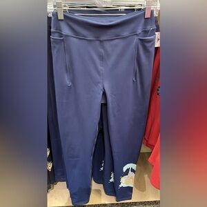 Disney Parks WDW Dumbo Navy Stretchy Leggings Side Pockets NWT 2023 Athleisure
